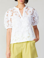 Current Air White Lace Top with Cami Lining