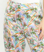 Satin Print High Waisted Wide Leg Pants