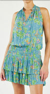 Current Air Blue Floral Sleeveless Mini Dress