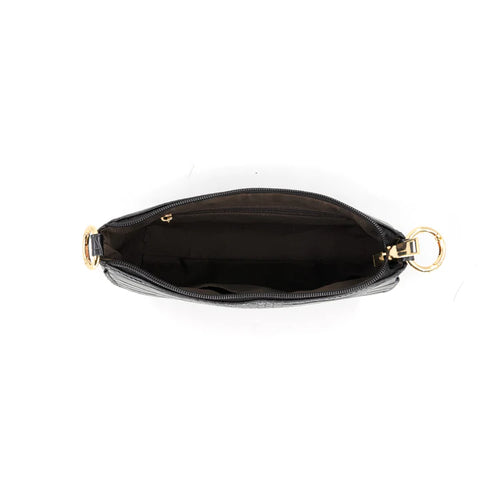 Black Small Handbag with Removable Strap