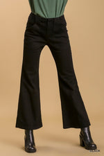 Umgee Black Trouser Denim Pants with Pockets