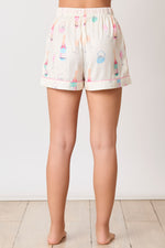 Peach Love Ring & Champagne & Glass Printed Pajama Set