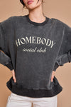 Gilli Charcoal Washed Homebody Sweatshirt