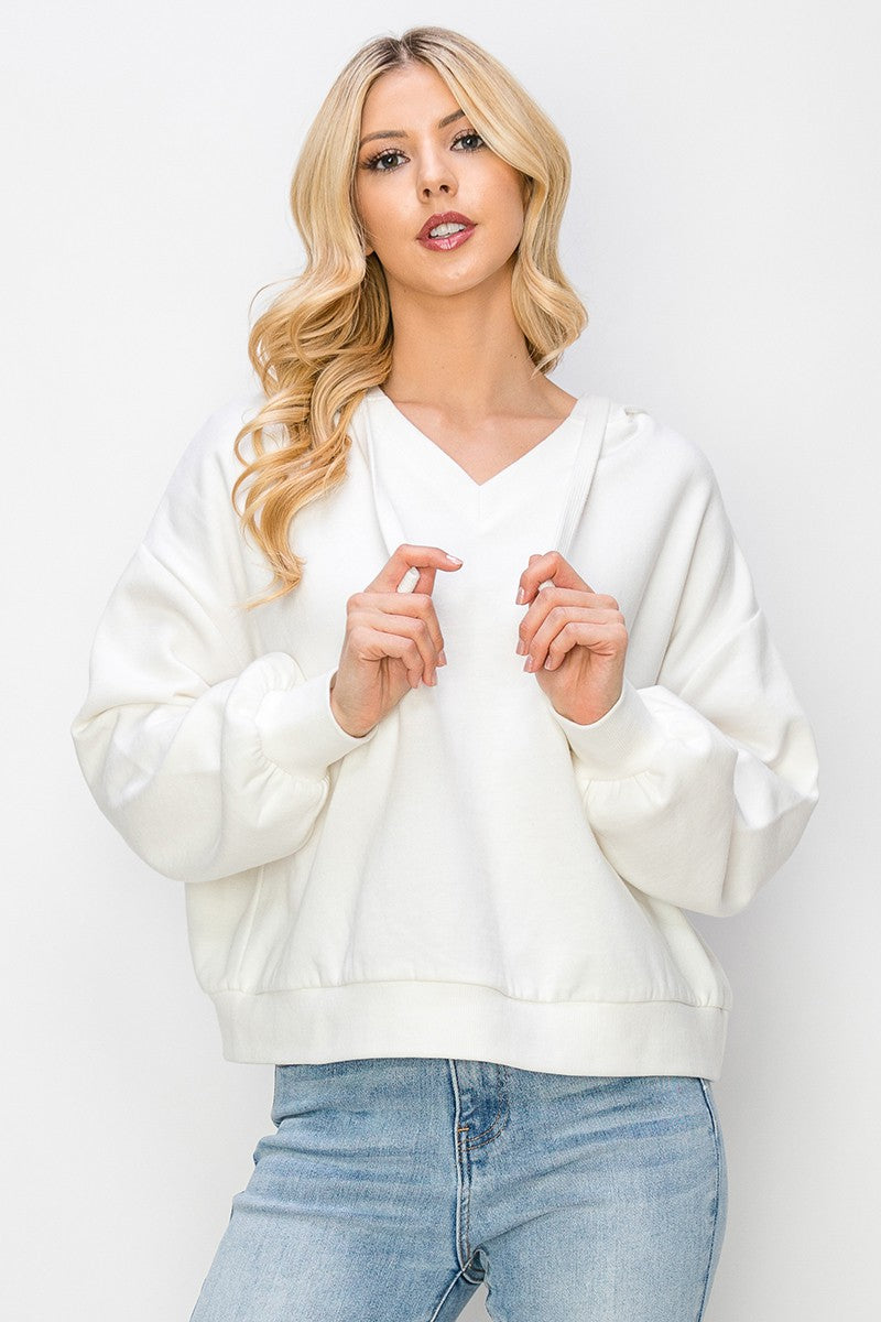 Risen White Oversized Hoodie