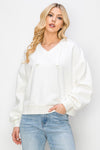 Risen White Oversized Hoodie