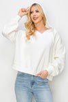 Risen White Oversized Hoodie