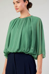 Current Air Leaf Green Dolman Sleeve Top