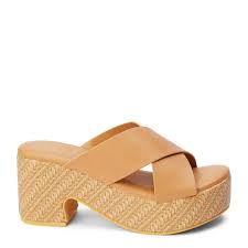 Matisse Beach Nellie Tan Chunky Wedge Platform Sandal