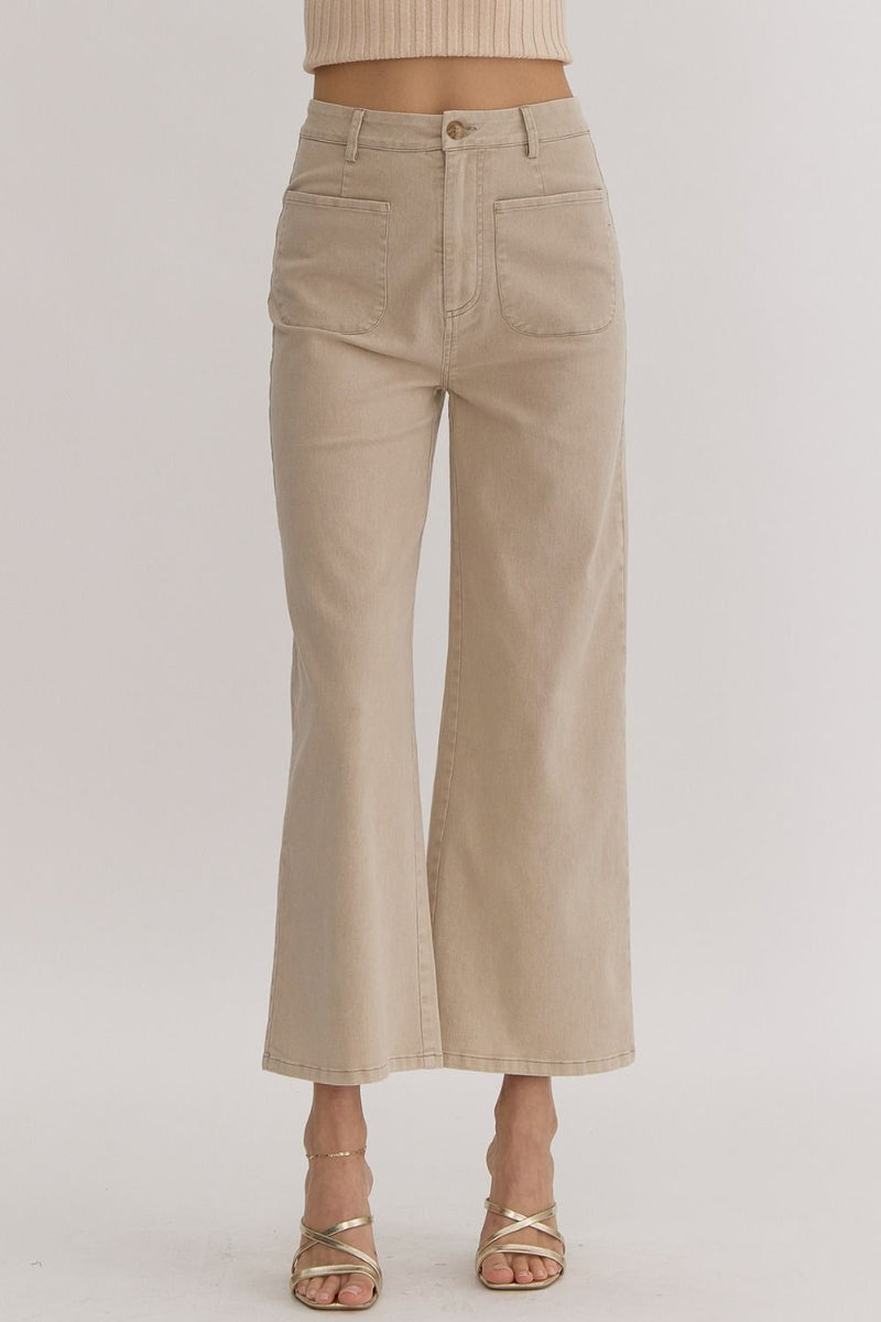 Entro Stone High Waist Wide Leg Pants