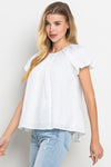 TCEC White Puff Sleeve Top