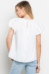TCEC White Puff Sleeve Top