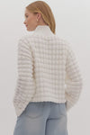 Entro White Turtleneck Crop Sweater