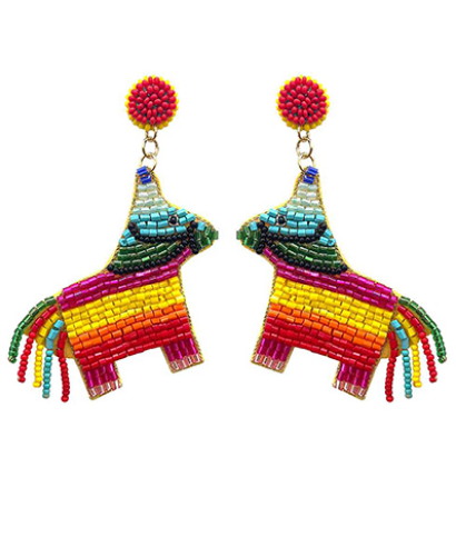 Colorful Pinata Beaded Earrings