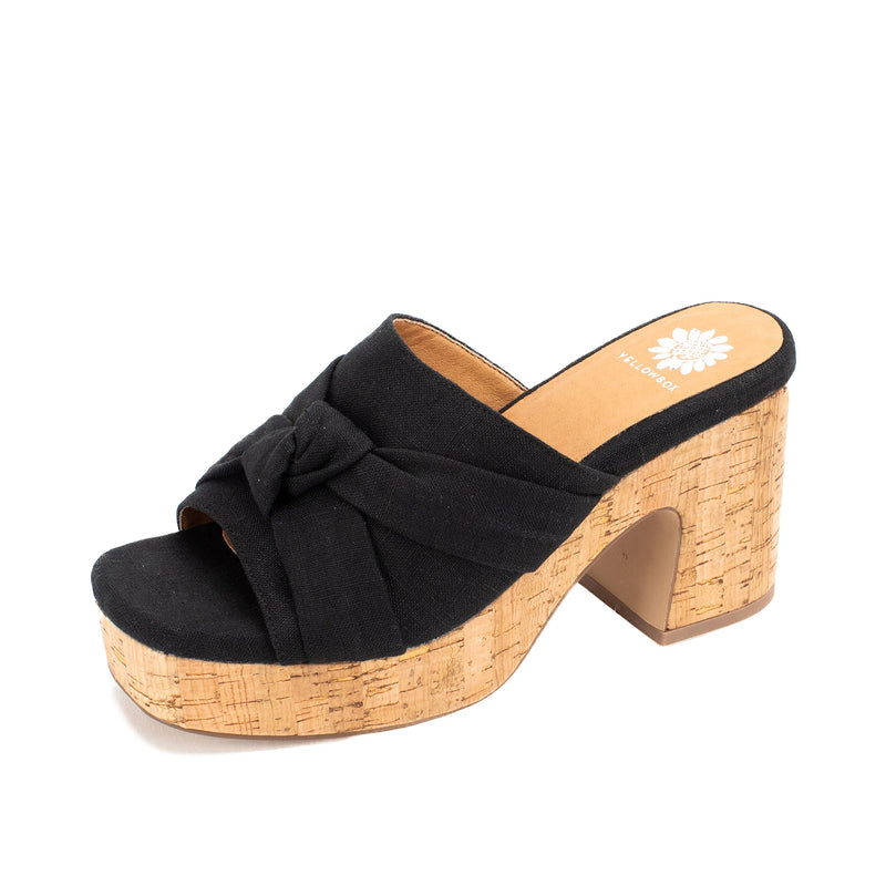 Yellowbox Black Ordo Platform Wedge Heel