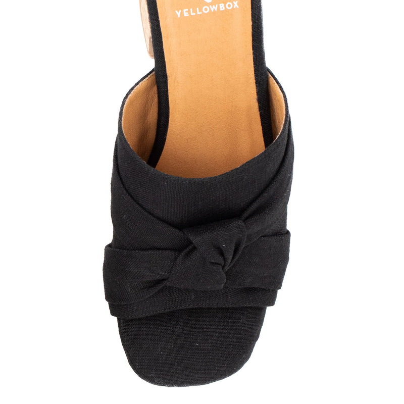 Yellowbox Black Ordo Platform Wedge Heel